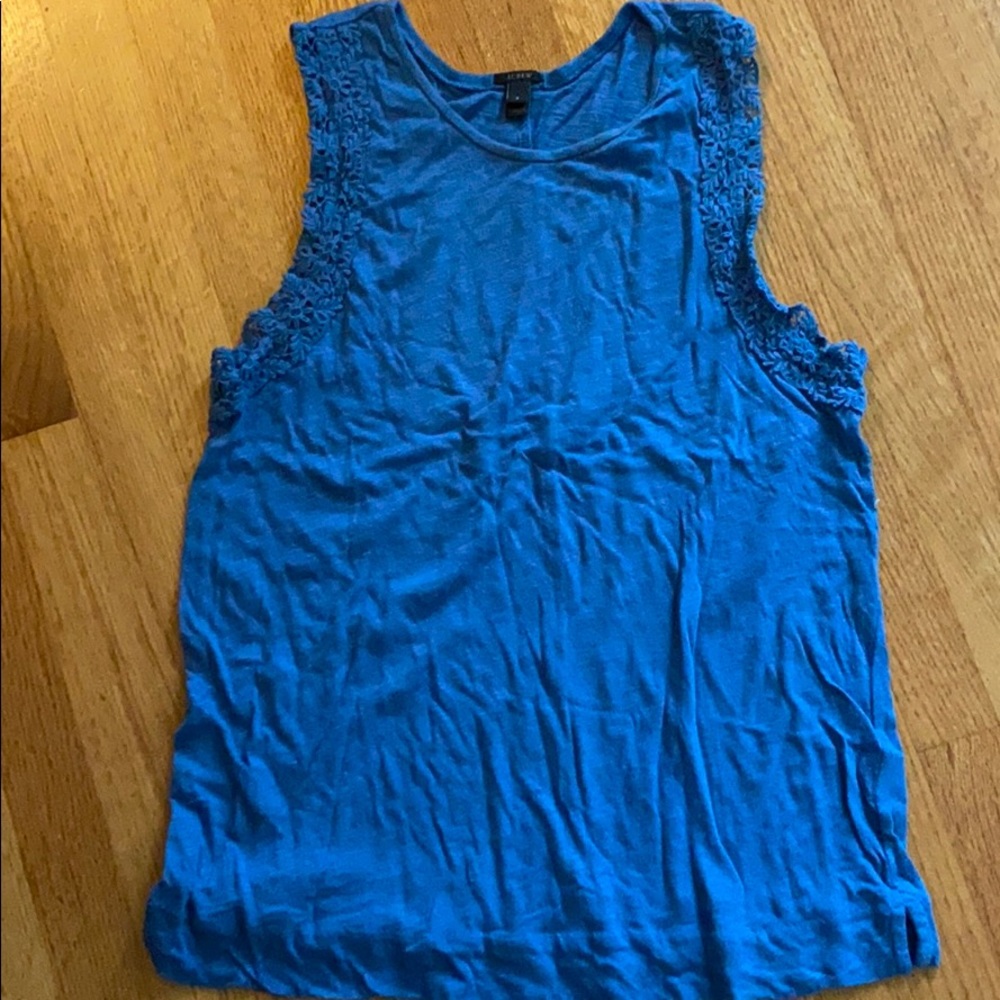 Jcrew floral embroidered tank s